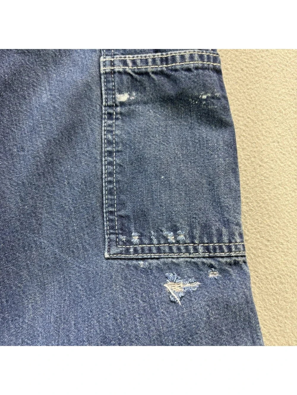 Vintage Carhartt Carpenter Denim Jeans Size 34 x 26 in. (Cut Cuffs) Dungaree Fit